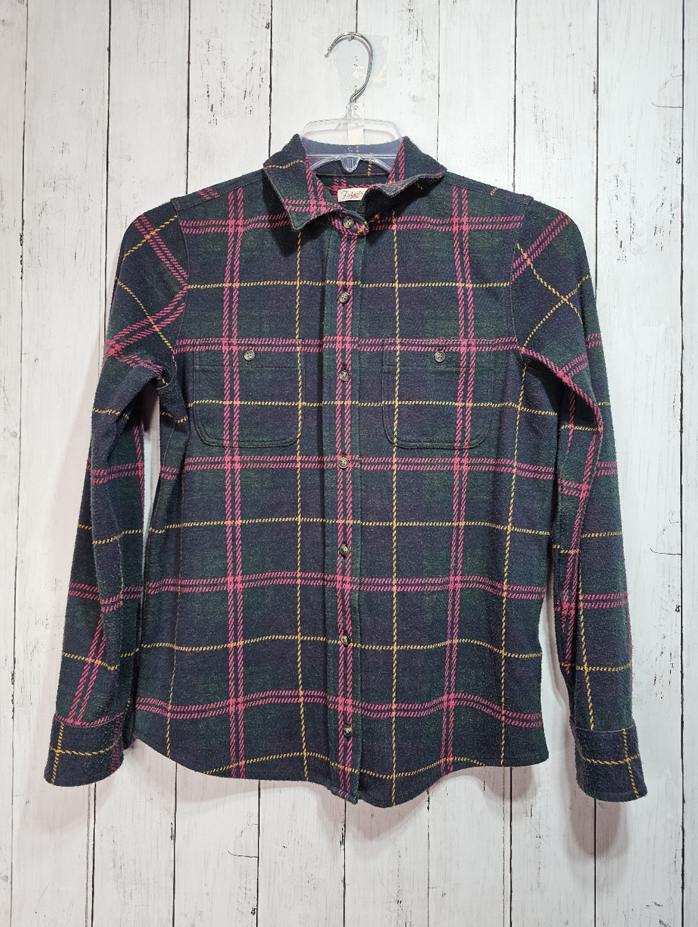 Faherty Women's Legend Sweater Shirt Size Small Outer Limits Plaid Shacket Soft. - Picture 4 of 12